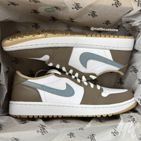 Fairway Fog 2.0 - Jordan 1 Low Golf Custom | UK9