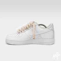 Thicc Laces - White Air Force 1 Custom Nike Sneakers