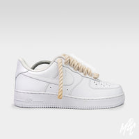Thicc Laces - White Air Force 1 Custom Nike Sneakers