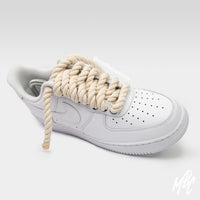Thicc Laces - White Air Force 1 Custom Nike Sneakers