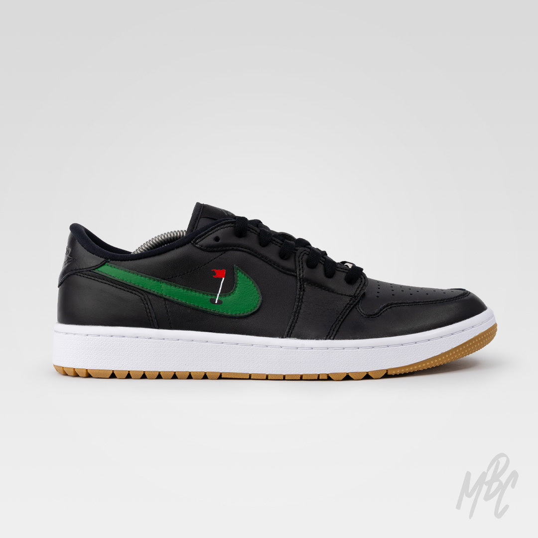 Clean on the Green Custom Golf Jordan 1 Low Custom Sneakers