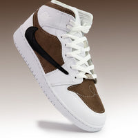 Suede Reverse Swoosh - Jordan 1 Mid Custom Nike Sneakers