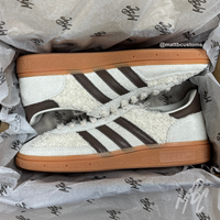 Custom Coffee Cream Boucle Adidas Trainers