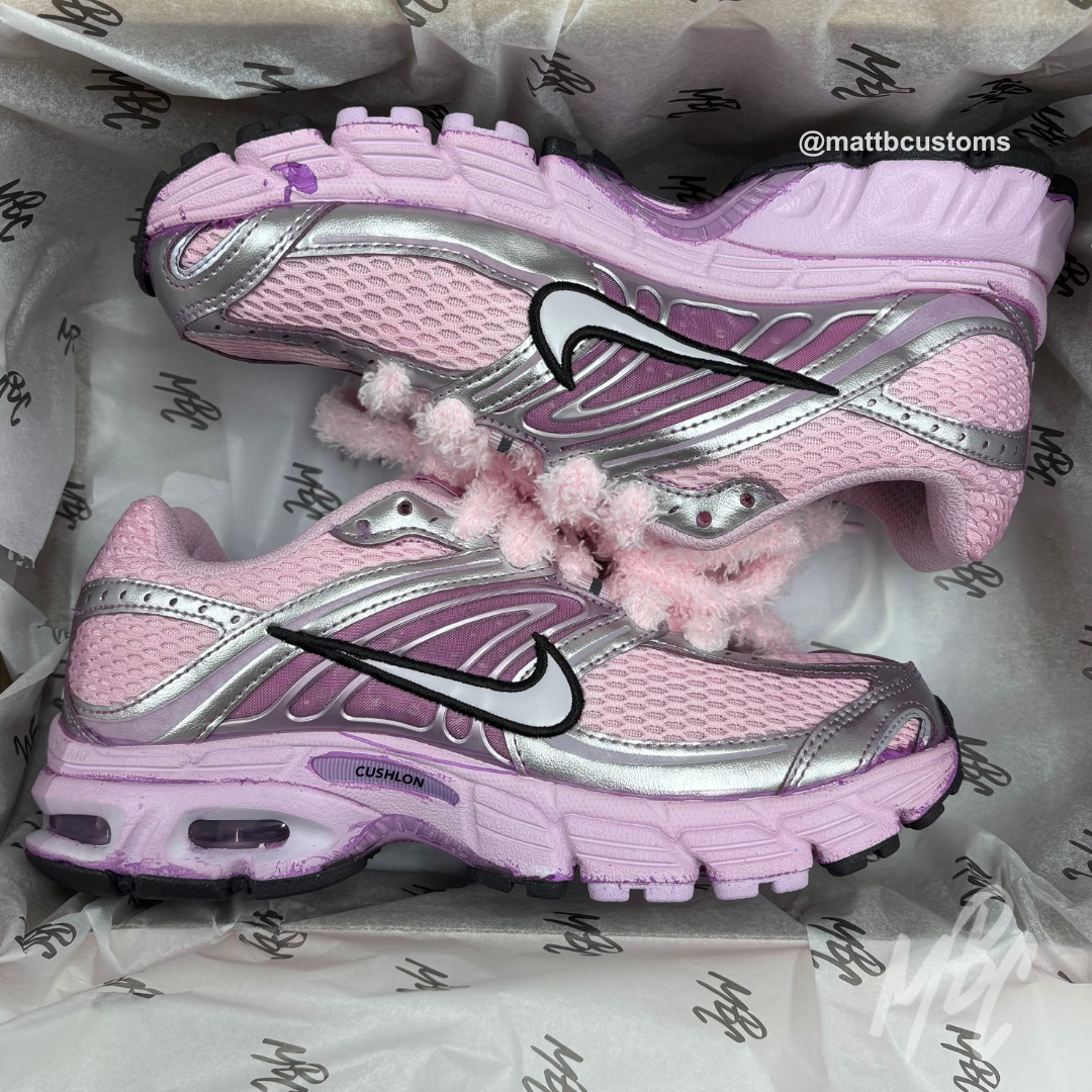 pink and blue nike outfit