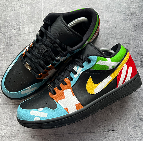 Ed Sheeran mathematics tour themed jordan 1 lows