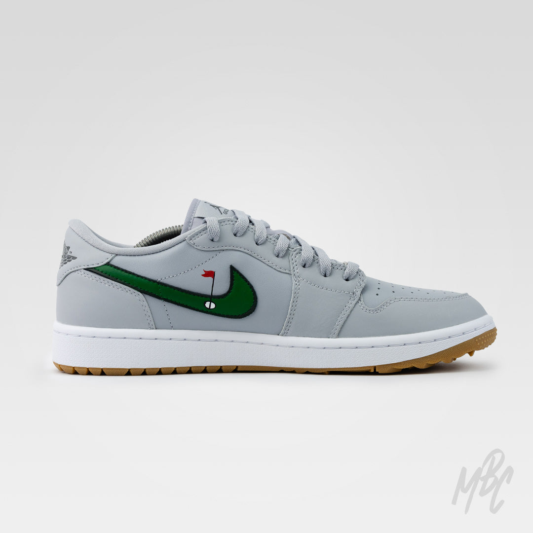Clean on the Green Custom Golf Jordan 1 Low Custom Sneakers