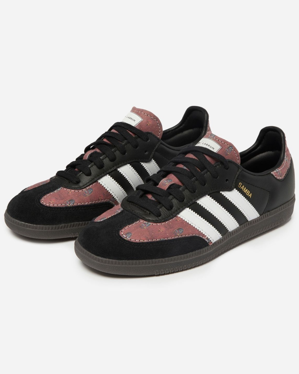 Custom Adidas Samba with material designed by Labrum