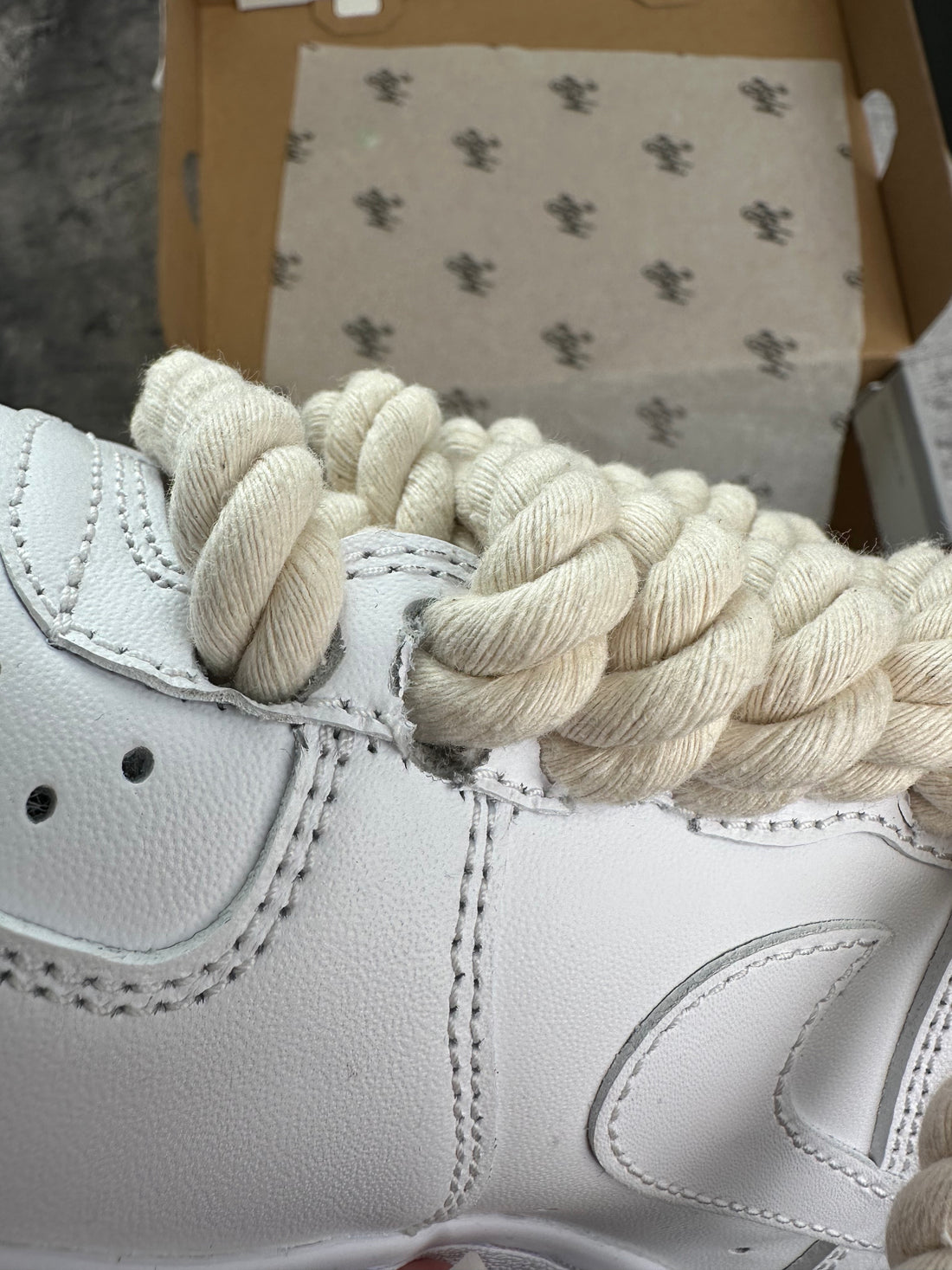 Thicc Laces - Air Force 1 | UK 4 (Faulty) Nike Sneakers