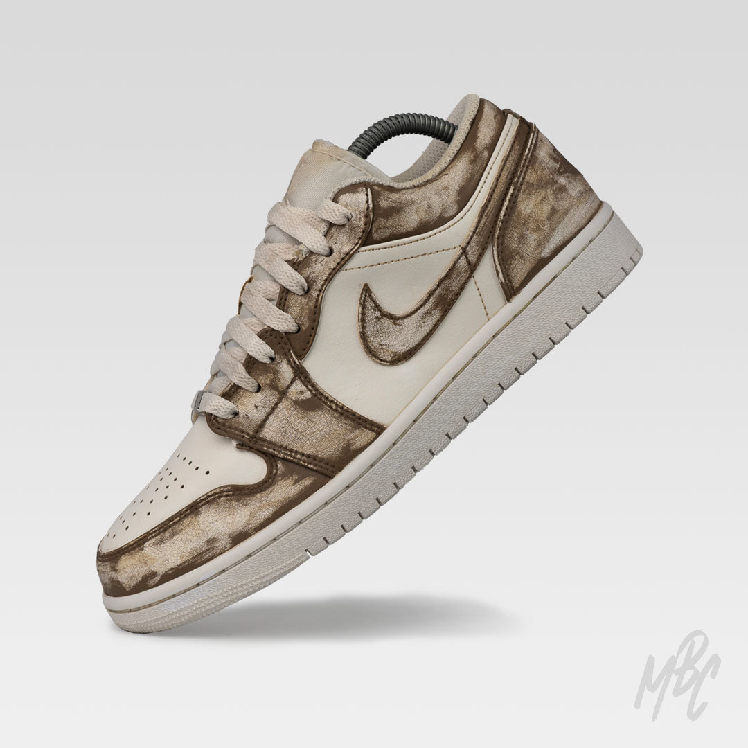 Aged Washed Out Colourway - Jordan 1 Low Custom Nike Trainers