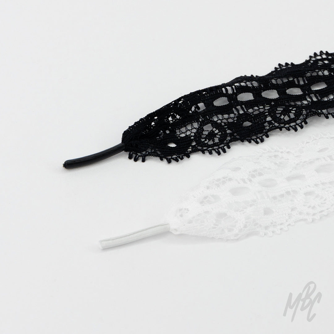 Doily Shoelaces in Black and White