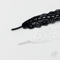 Doily Shoelaces in Black and White