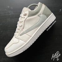 Aged Olive Reverse Swoosh - Jordan 1 Low | UK 8 Nike Sneakers