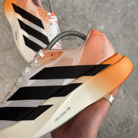 Close up Dip Dye Gradient Adidas EVO SL custom with orange dip dyed heel