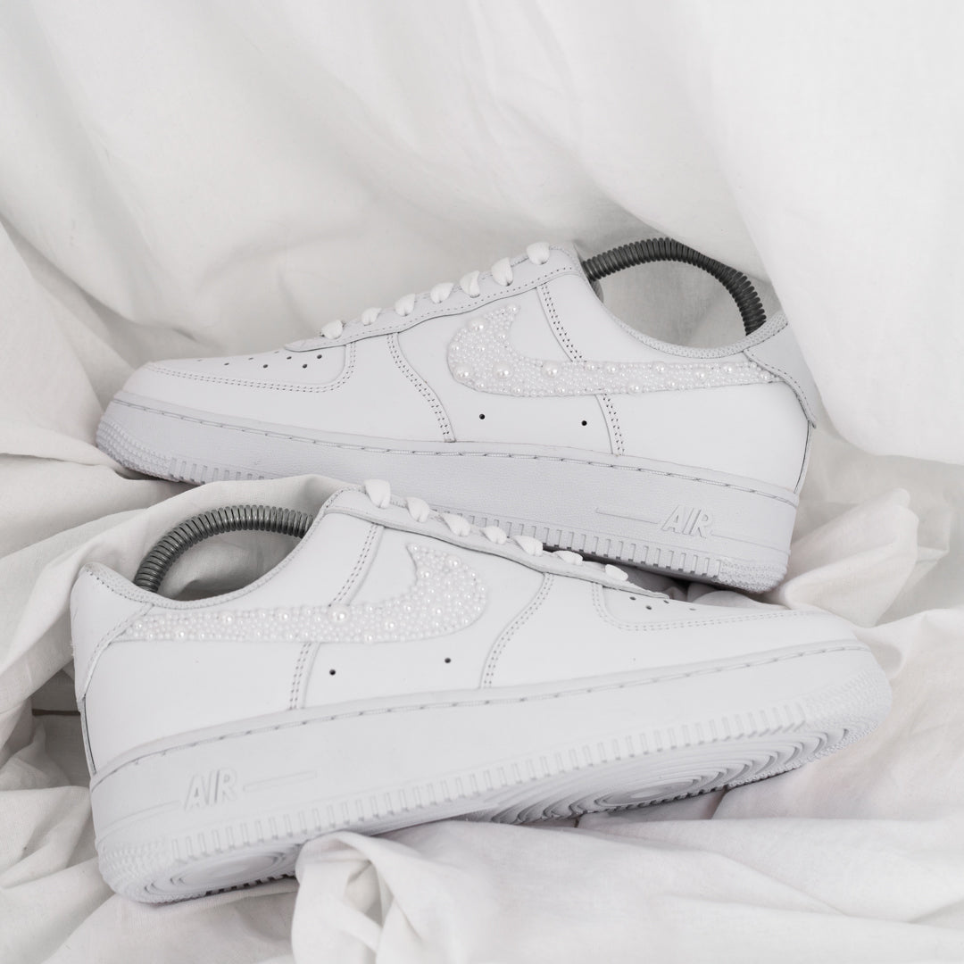 Pearl Swooshes - Air Force 1 Custom