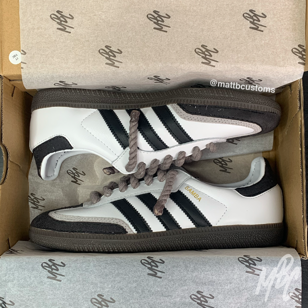 Black Mamba Adidas Samba UK 4 MattB Customs