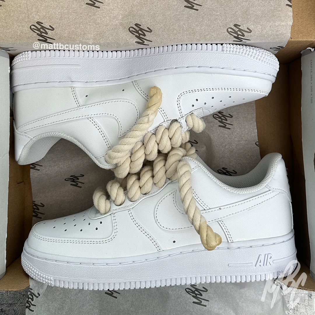 Thicc Laces - Air Force 1 | UK 4 (Faulty) Nike Sneakers