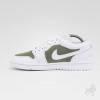 Nike Jordan 1 Low Custom Sneakers in Sage Green Suede