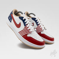 Stateside Drive Jordan 1 Low Golf sneaker outsole featuring golf-ready traction pattern and gum rubber sole