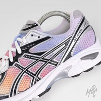Custom Asics GT-2160 Sunset Dip Dye trainer with pink purple gradient and silver overlays