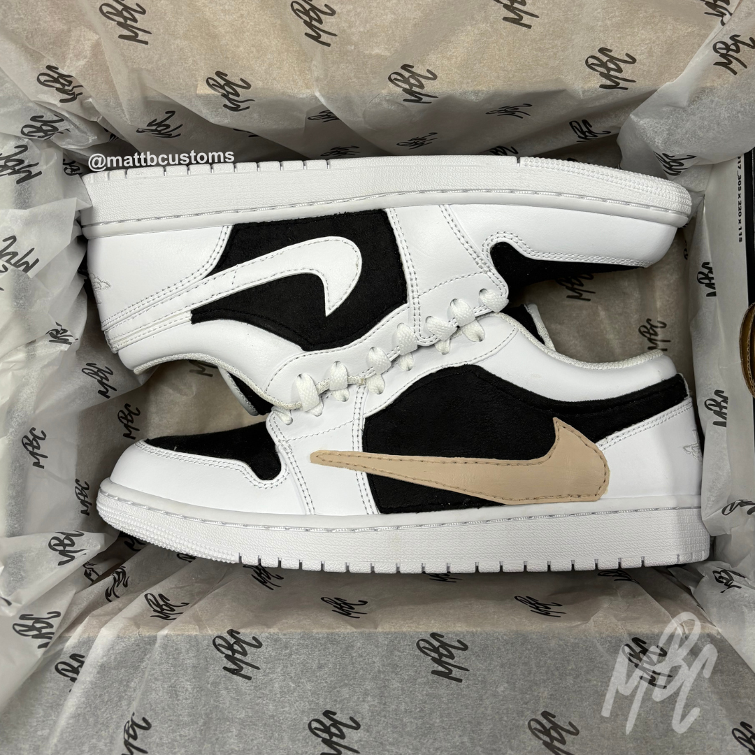Cactus Suede Custom Jordan 1 Low Trainers