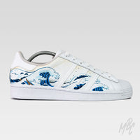 The Great Wave - Adidas Superstar Sneakers