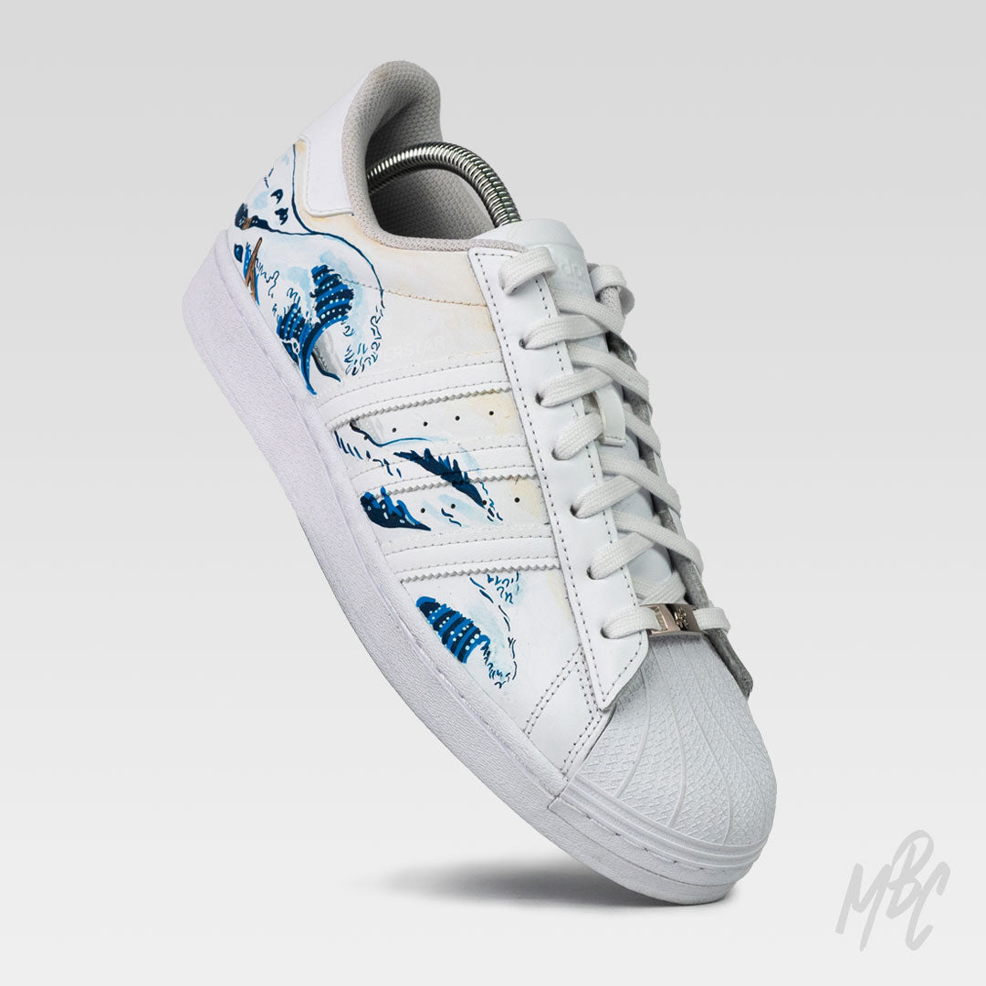 The Great Wave - Adidas Superstar Sneakers