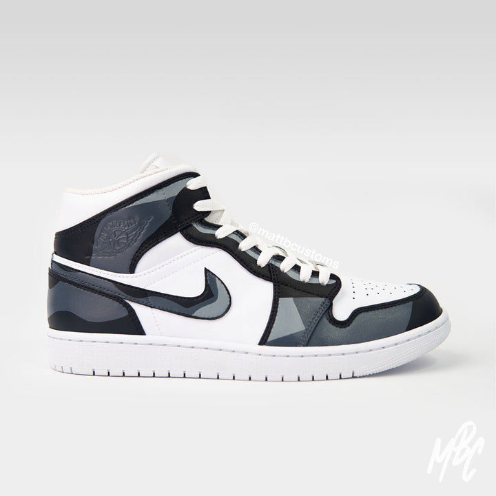 2D Illustration - Jordan 1 Mid Custom Nike Sneakers