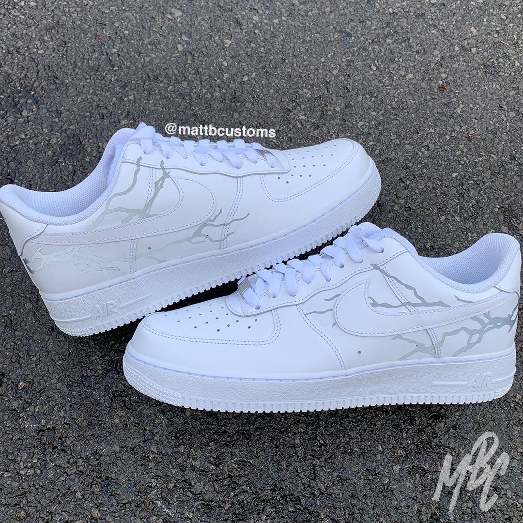 3M Reflective Lightning - Air Force 1 Custom Nike Sneakers