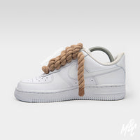 Thicc Laces - White Air Force 1 Custom Nike Sneakers