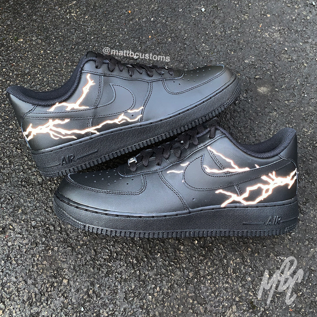 3M Reflective Lightning - Air Force 1 Custom Nike Sneakers