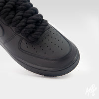 Thicc Laces - Black Air Force 1 Custom Nike Sneakers