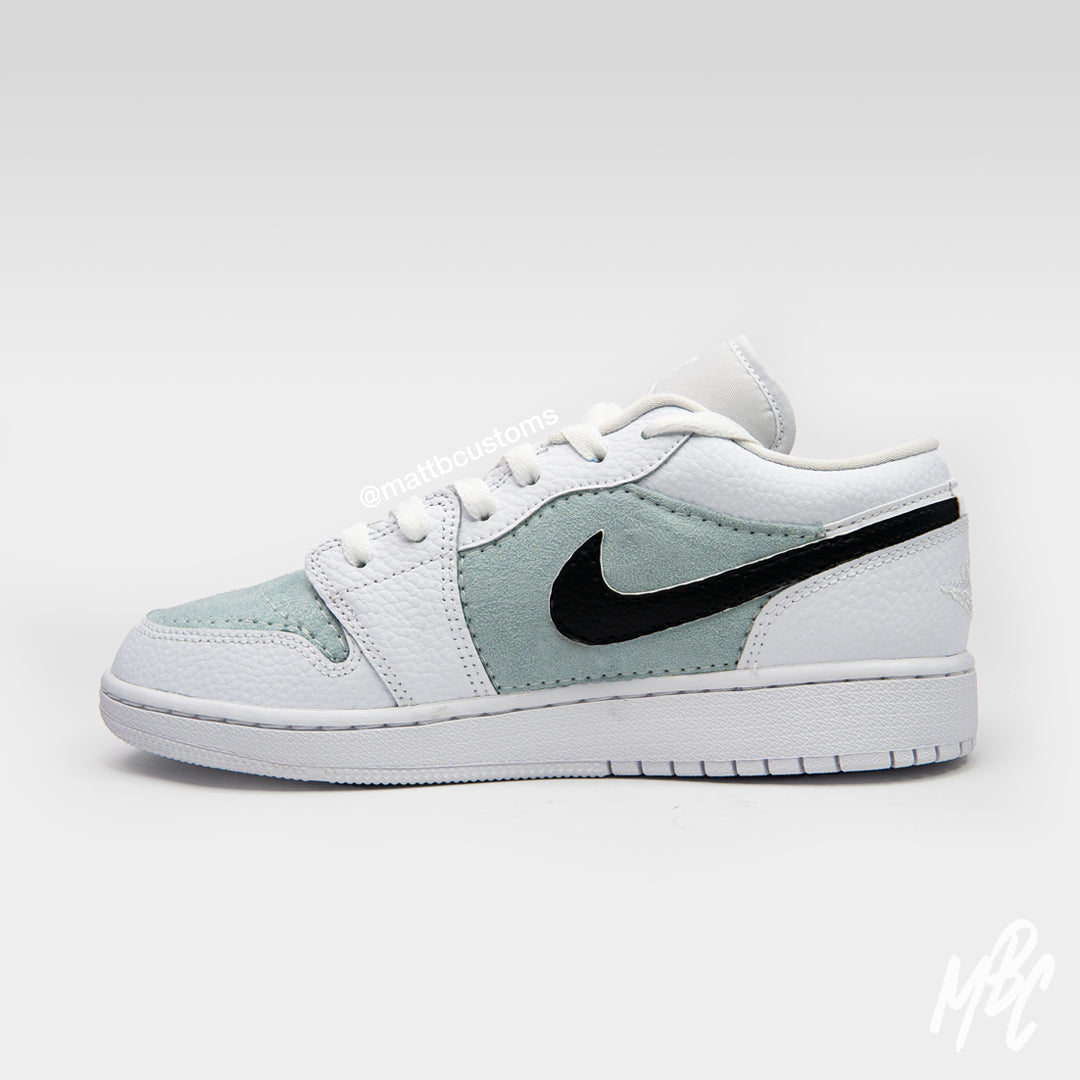 Suede Reverse Swoosh - Jordan 1 Low Custom Nike Sneakers