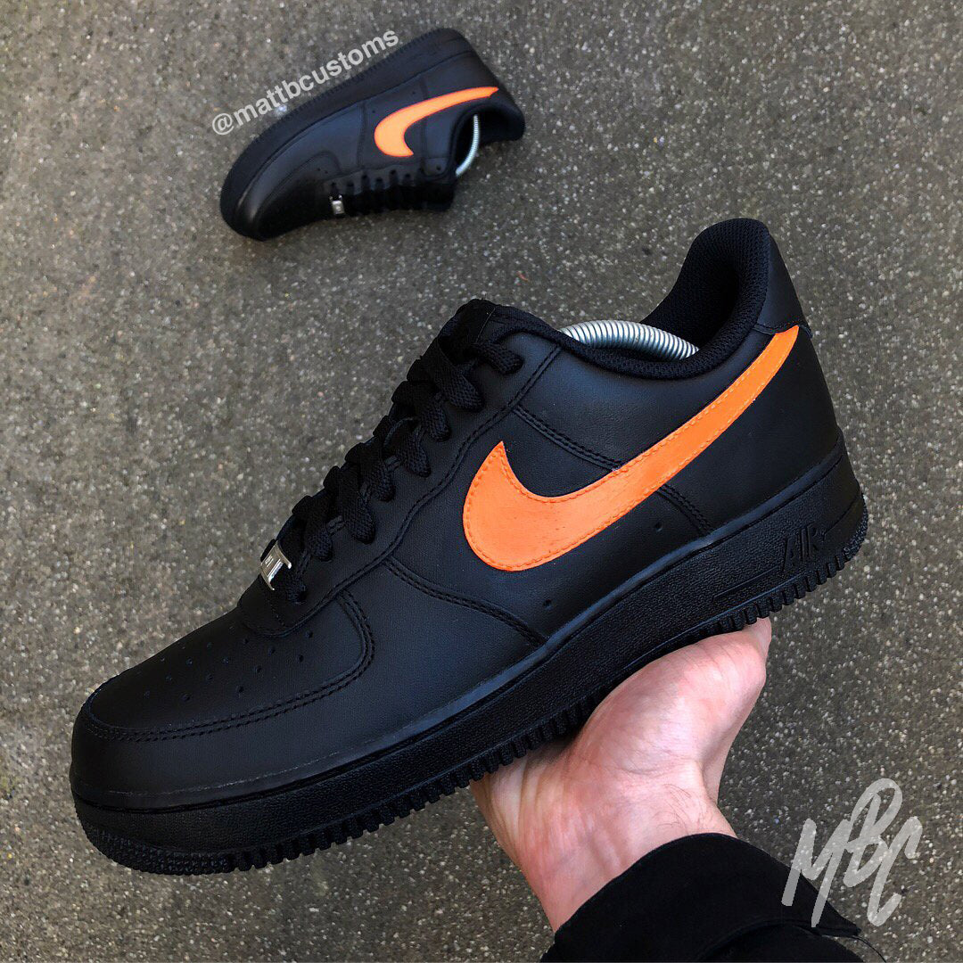 Swoosh Pack - Air Force 1 Black Custom Nike Sneakers