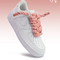 Thicc Laces - White Air Force 1 Custom Nike Sneakers