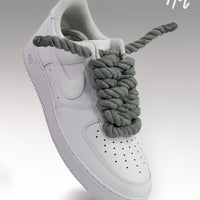 Thicc Laces - White Air Force 1 Custom Nike Sneakers