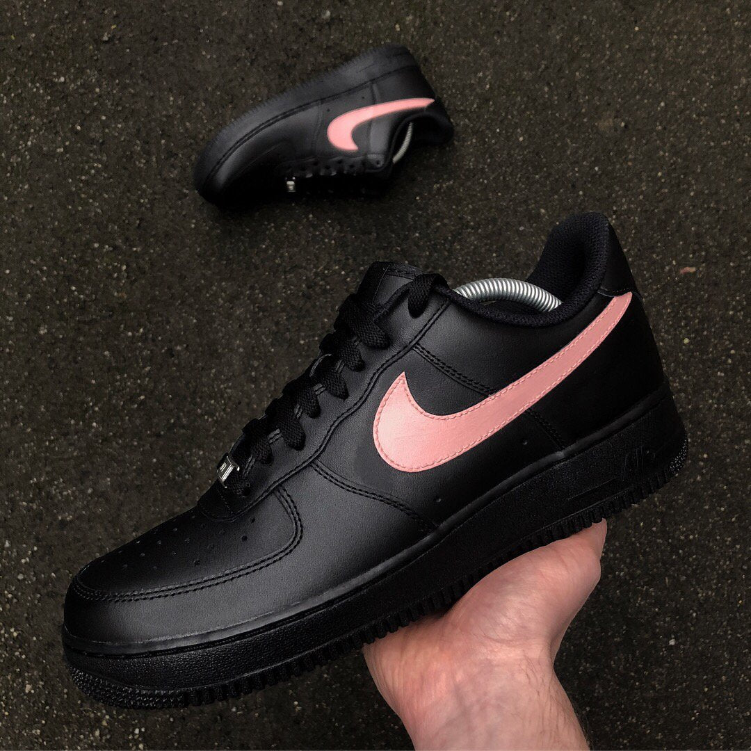 Swoosh Pack - Air Force 1 Black Custom Nike Sneakers