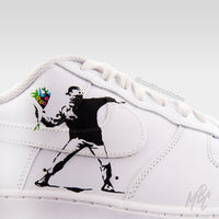 Banksy Flower Thrower - Air Force 1 | UK 12 Nike Sneakers