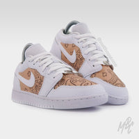 Beige & Mocha Bandana - Jordan 1 Low | UK 3.5 Nike Sneakers