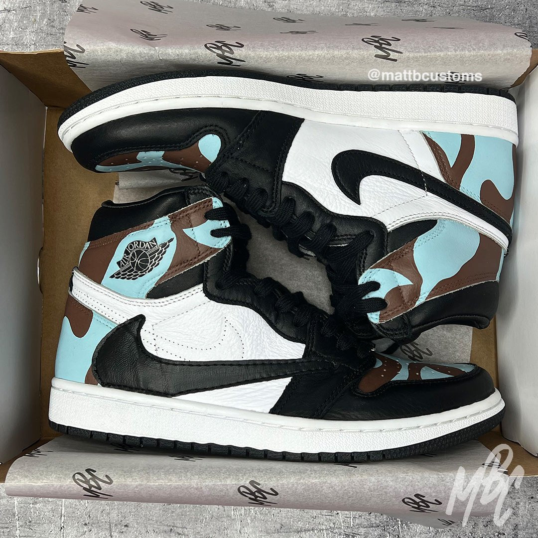 Blue Latte Reverse Swoosh - Jordan 1 High | UK 6 (EU 40) Nike Sneakers