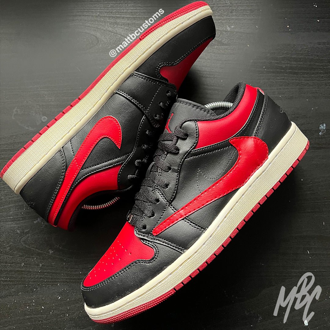 Chicago Reverse Swoosh - Jordan 1 Low Custom Nike Sneakers