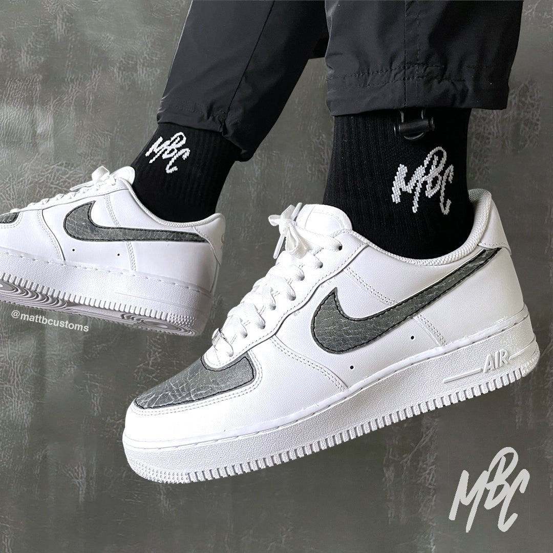 Concrete (Cut & Sew) - Air Force 1 Custom Nike Sneakers