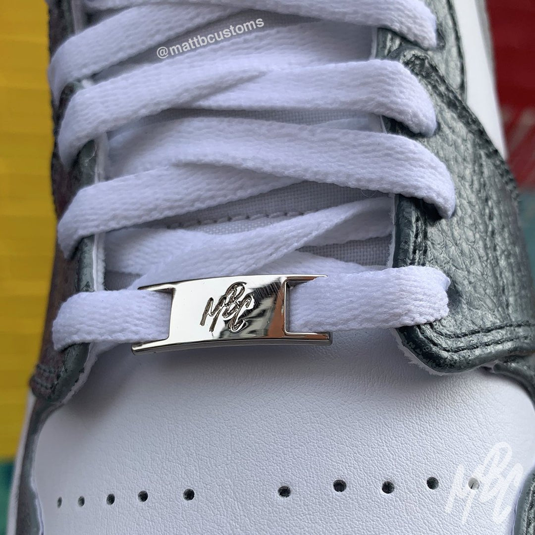 Concrete - Jordan 1 Mid Custom Nike Sneakers