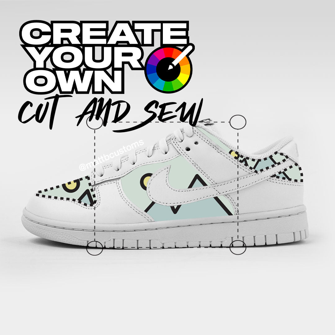 Cut Sew Design Custom Nike Dunk Low Trainers – MattB Customs