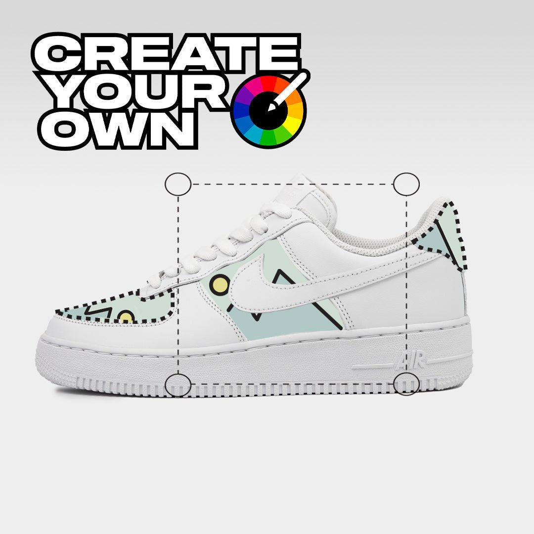 Cut & Sew (Create Your Own) - White Air Force 1 Custom Nike Sneakers