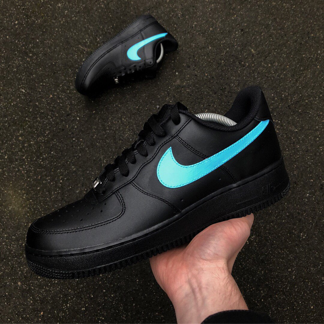 Swoosh Pack - Air Force 1 Black Custom Nike Sneakers