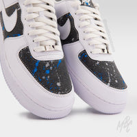 Grey Paint Splat Denim - Air Force 1 Custom Nike Sneakers