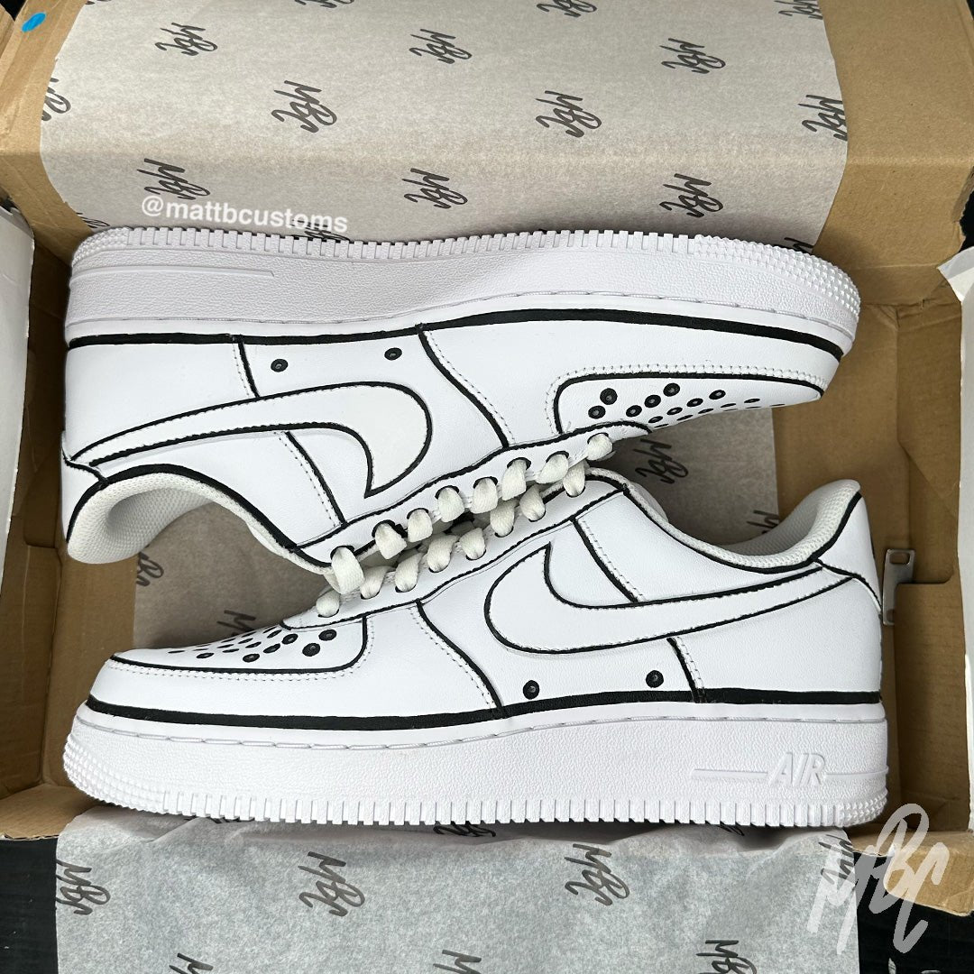 Illustration Design Custom Nike Air Force Trainers UK Size