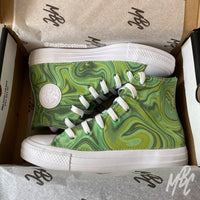 Lime Liquid Marble - Converse | UK 3 Sneakers