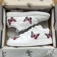 Pink Butterflies - Jordan 1 Low | UK 4 Nike Sneakers