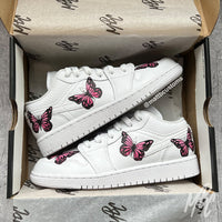 Pink Butterflies - Jordan 1 Low | UK 4 Nike Sneakers